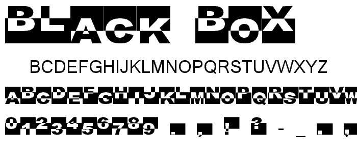 Black Box font